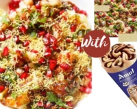Papdi Chaat And Amul Ice-cream