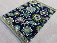Handmade Traditional Design Woollen Carpets For Living Room - Navy Blue, 5x8
