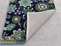 Handmade Traditional Design Woollen Carpets For Living Room - Navy Blue, 5x8