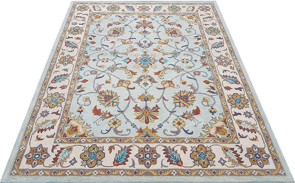 Handmade Traditional Design Woollen Carpets For Living Room - Multi