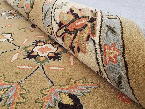 Handmade Traditional Design Woollen Carpets For Living Room - Multi, 5x8