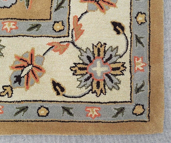 Handmade Traditional Design Woollen Carpets For Living Room - Multi, 5x8