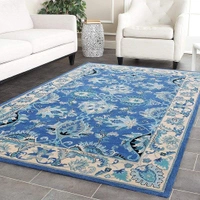 Handmade Traditional Design Woollen Carpets For Living Room - Electric Violet, 5x8