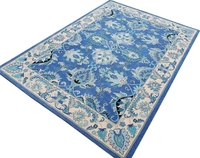 Handmade Traditional Design Woollen Carpets For Living Room - Electric Violet, 5x8