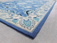 Handmade Traditional Design Woollen Carpets For Living Room - Electric Violet, 5x8