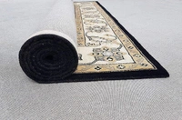 Handmade Traditional Design Woollen Carpets For Living Room - Black, 5x8