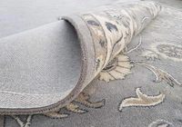 Handmade Traditional Design Woollen Carpets For Living Room - Grey, 5x8