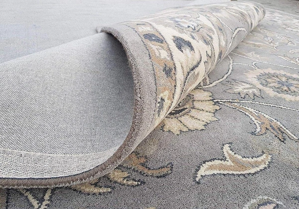 Handmade Traditional Design Woollen Carpets For Living Room - Grey, 5x8