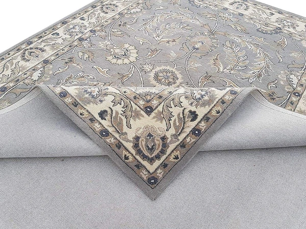 Handmade Traditional Design Woollen Carpets For Living Room - Grey, 5x8