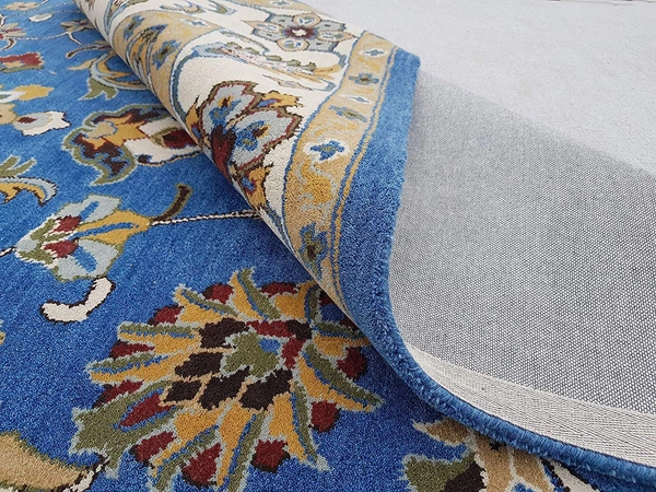 Handmade Traditional Design Woollen Carpets For Living Room - Electric Violet, 5x8