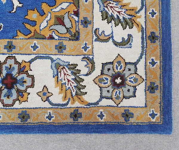 Handmade Traditional Design Woollen Carpets For Living Room - Electric Violet, 5x8