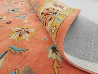 Handmade Traditional Design Woollen Carpets For Living Room - rust, 5x8