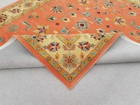 Handmade Traditional Design Woollen Carpets For Living Room - rust, 5x8