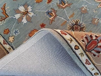 Handmade Traditional Design Woollen Carpets For Living Room - 5x8, grey