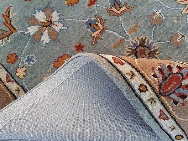 Handmade Traditional Design Woollen Carpets For Living Room - 5x8, grey