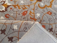 Handmade Traditional Design Woollen Carpets For Living Room - grey, 5x8