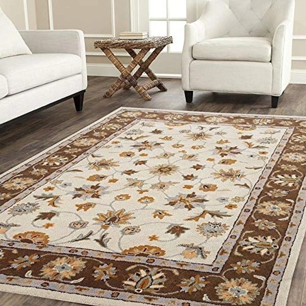 Handmade Traditional Design Woollen Carpets For Living Room - multi, 5x8