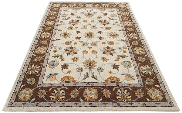 Handmade Traditional Design Woollen Carpets For Living Room - multi, 5x8