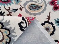 Handmade Traditional Design Woollen Carpets For Living Room - Off White, 5x8