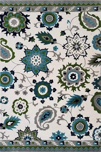 Handmade Traditional Design Woollen Carpets For Living Room - Off White, 5x8