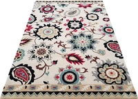 Handmade Traditional Design Woollen Carpets For Living Room - White, 5x8