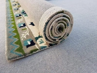 Handmade Traditional Design Woollen Carpets For Living Room - White, 5x8
