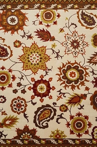Handmade Traditional Design Woollen Carpets For Living Room - beige, 5x8