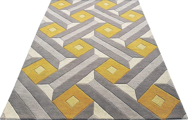 Handmade Modern Design Woollen Carpets For Living Room - multi, 5x8