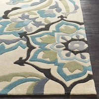 Handmade Modern Design Woollen Carpets For Living Room - ivory, 5x8