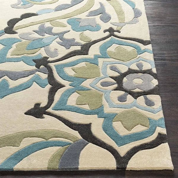 Handmade Modern Design Woollen Carpets For Living Room - ivory, 5x8