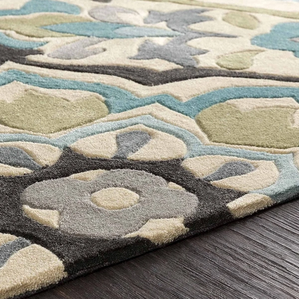 Handmade Modern Design Woollen Carpets For Living Room - ivory, 5x8