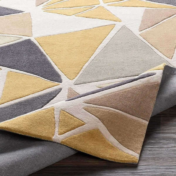 Handmade Modern Design Woollen Carpets For Living Room - multi, 5x8