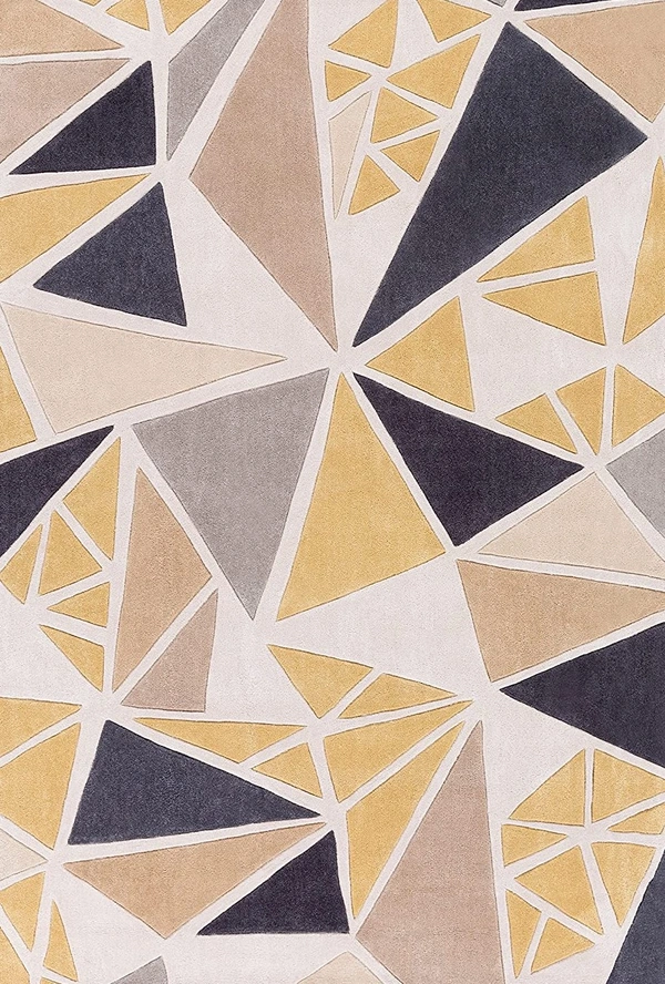 Handmade Modern Design Woollen Carpets For Living Room - multi, 5x8