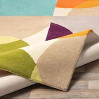 Handmade Modern Design Woollen Carpets For Living Room - multi, 5x8