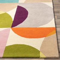 Handmade Modern Design Woollen Carpets For Living Room - multi, 5x8