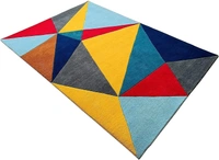 Handmade Modern Design Woollen Carpets For Living Room - multi, 5x8