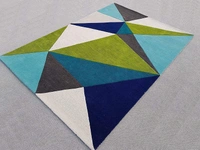 Handmade Modern Design Woollen Carpets For Living Room - multi