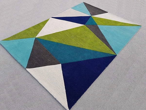 Handmade Modern Design Woollen Carpets For Living Room - multi
