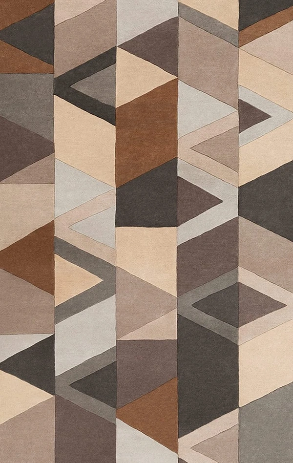 Handmade Modern Design Woollen Carpets For Living Room - multi, 5x8
