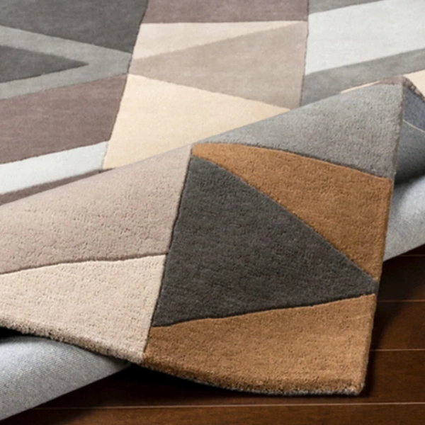 Handmade Modern Design Woollen Carpets For Living Room - multi, 5x8