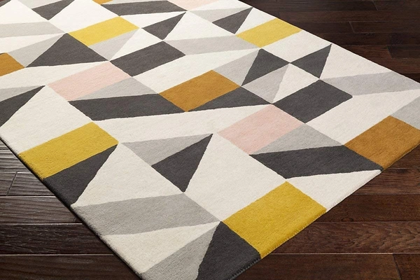 Handmade Modern Design Woollen Carpets For Living Room - multi, 5x8