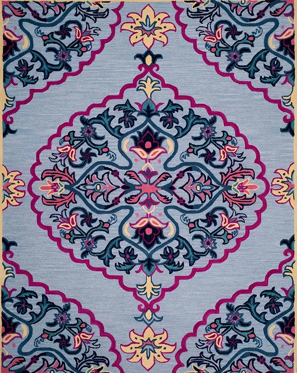 Handmade Traditional Design Woollen Carpets For Living Room - multi, 5x8