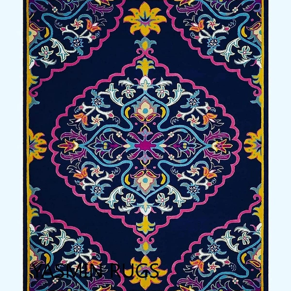 Handmade Modern Design Woollen Carpets For Living Room - multi, 5x8