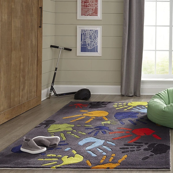 Handmade Modern Design Woollen Carpets For Living Room - multi, 5x8
