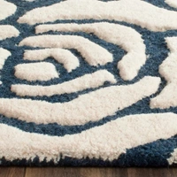 Handmade Modern Design Woollen Carpets For Living Room - Electric Violet, 5x8