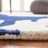Handmade Modern Design Woollen Carpets For Living Room - Electric Violet, 5x8