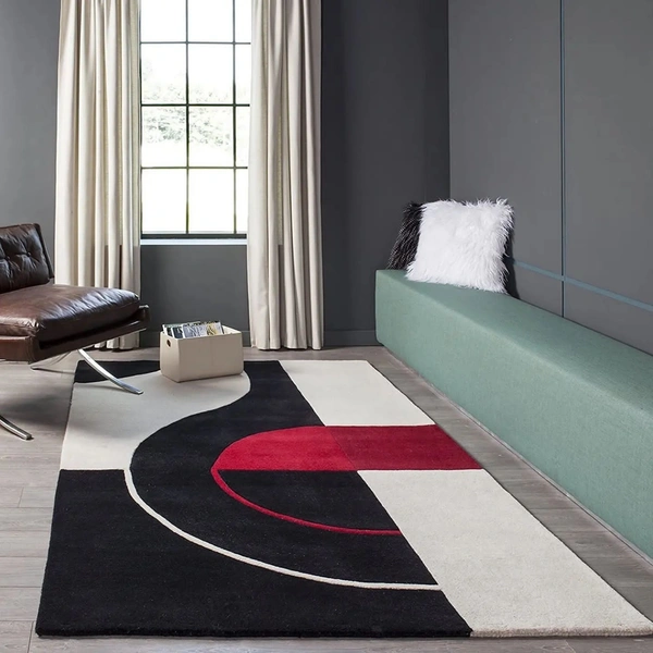Handmade Modern Design Woollen Carpets For Living Room - multi, 5x8