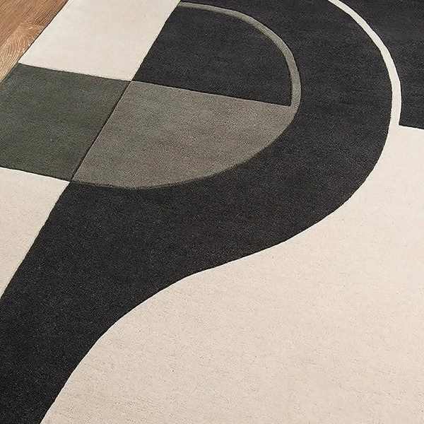 Handmade Modern Design Woollen Carpets For Living Room - multi, 5x8