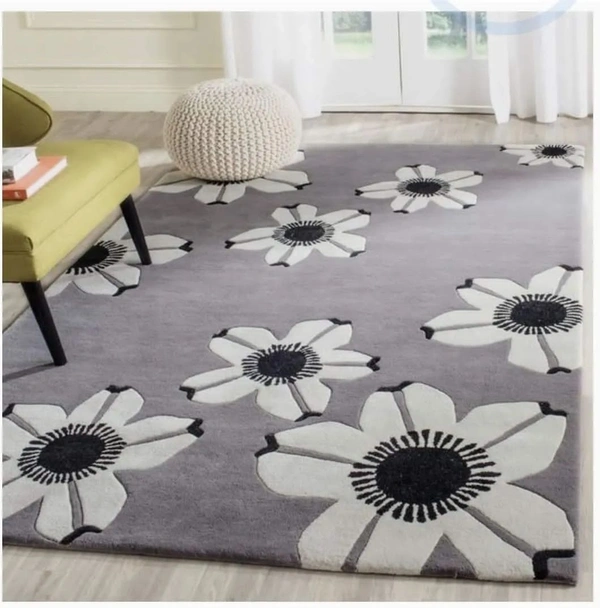 Handmade Modern Design Woollen Carpets For Living Room - multi, 5x8