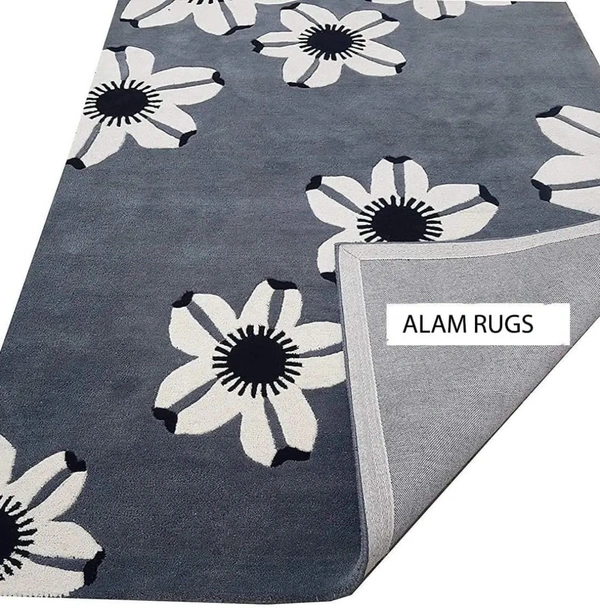 Handmade Modern Design Woollen Carpets For Living Room - multi, 5x8